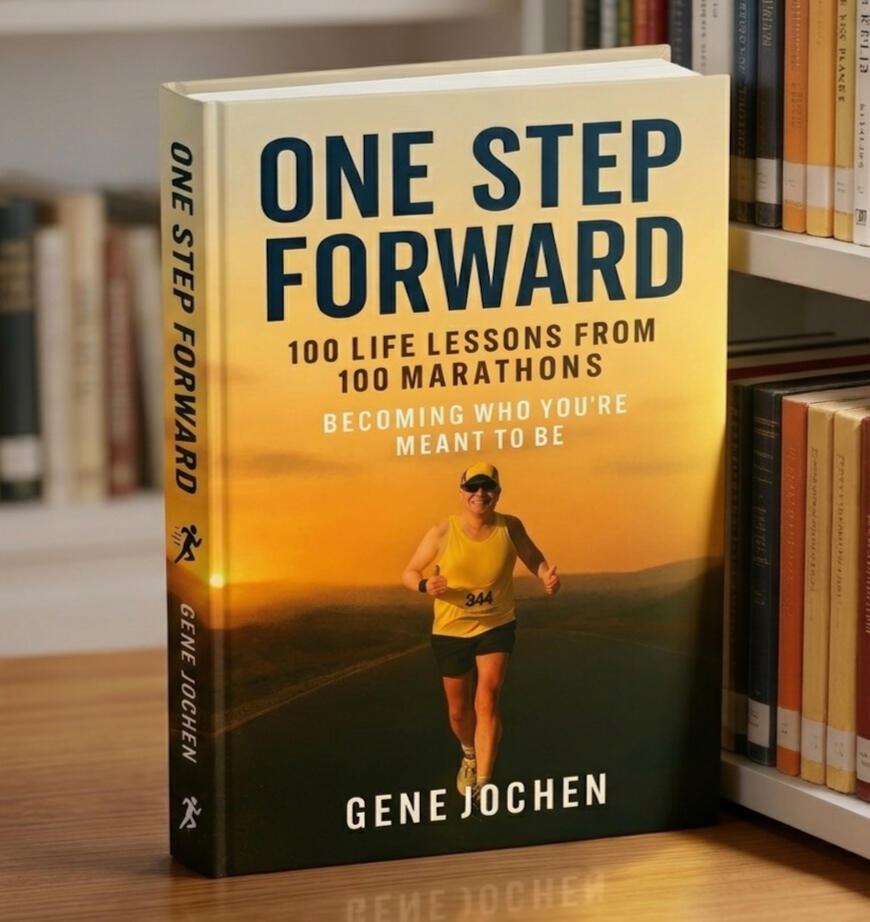 One Step Forward: 100 Life Lessons from 100 Marathons – Becoming Who You're Meant to Be by Gene Jochen